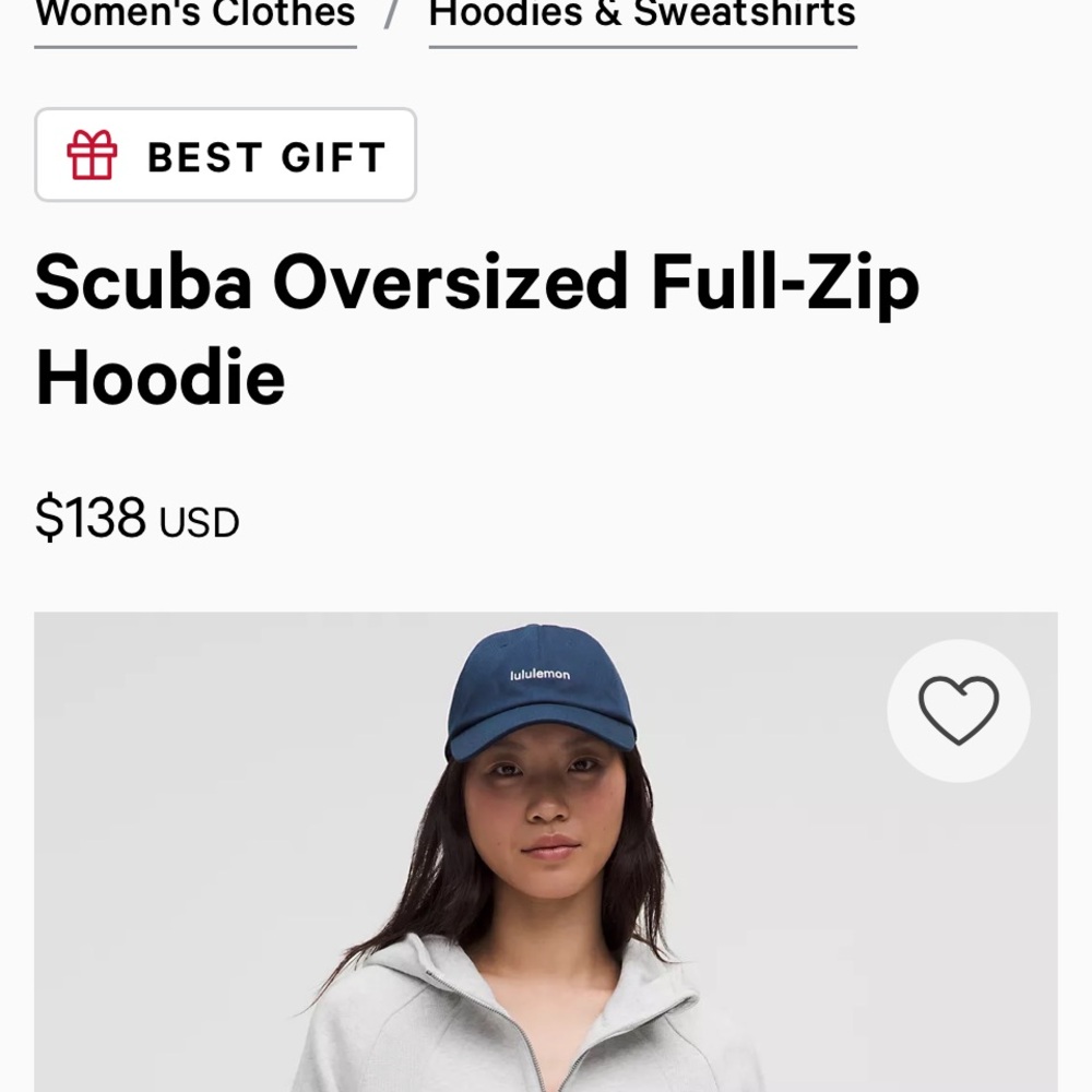 lululemon athletica Scuba Oversized Full-Zip Hoodie